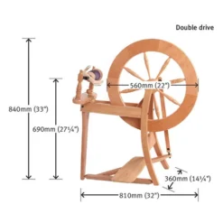 Ashford Traditional Spinning Wheel - Double Drive 5 Ashford Traditional Spinning Wheel - Double Drive -The Woolery Store ASH DDSWb 23704.1580226120