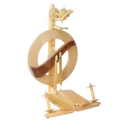 Kromski Fantasia Spinning Wheel - Clear With Walnut Accent(Kromski Fantasia Spinning Wheel Clear With Walnut Accent)