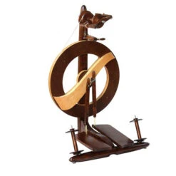 Kromski Fantasia Spinning Wheel - Walnut With Clear Accent