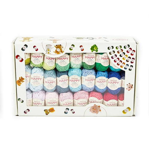 50 Happy Cotton Yarn Colors In A Box 1 50 Happy Cotton Yarn Colors In A Box