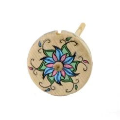 Galina Hand Painted Drop Spindle - Pink Blue Green Flower(Galina Hand Painted Drop Spindle Pink Blue Green Flower)